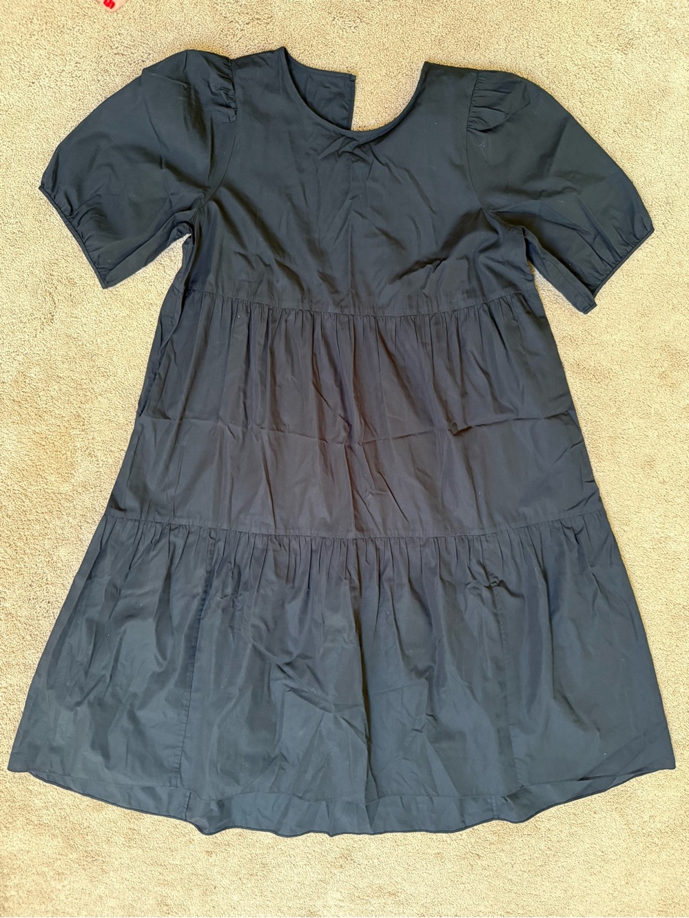 Aritzia Black Tiered Midi Dress